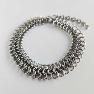 Modern Medieval Renaissance Revival Silver chain mail bracelet ✦